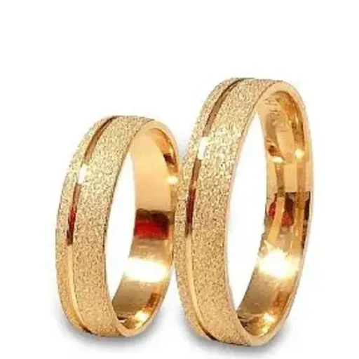 Aliança Ouro 18K Diamantada 4mm
